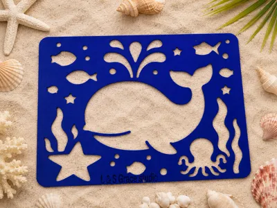 Underwater Painting Stencil Malvorlage Schablone