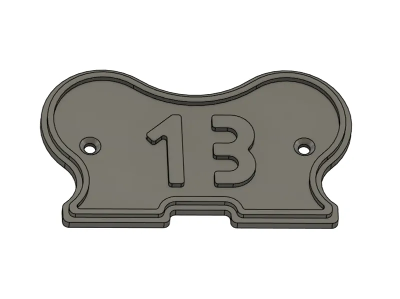 Türschild 13