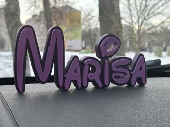 Disney Name Sign Marisa Kid Room Wall Decor Tag 