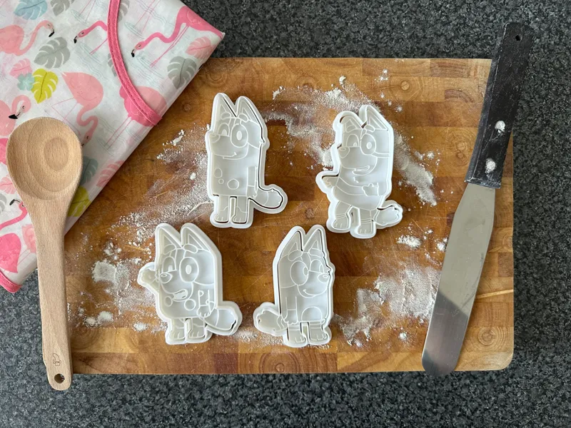 Bluey Set Of 4 Cookie Cutters & Stamps