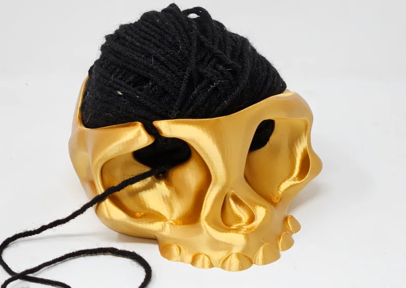 Skull Candy Bowl Yarn Kniting Crochet Ring Holder 