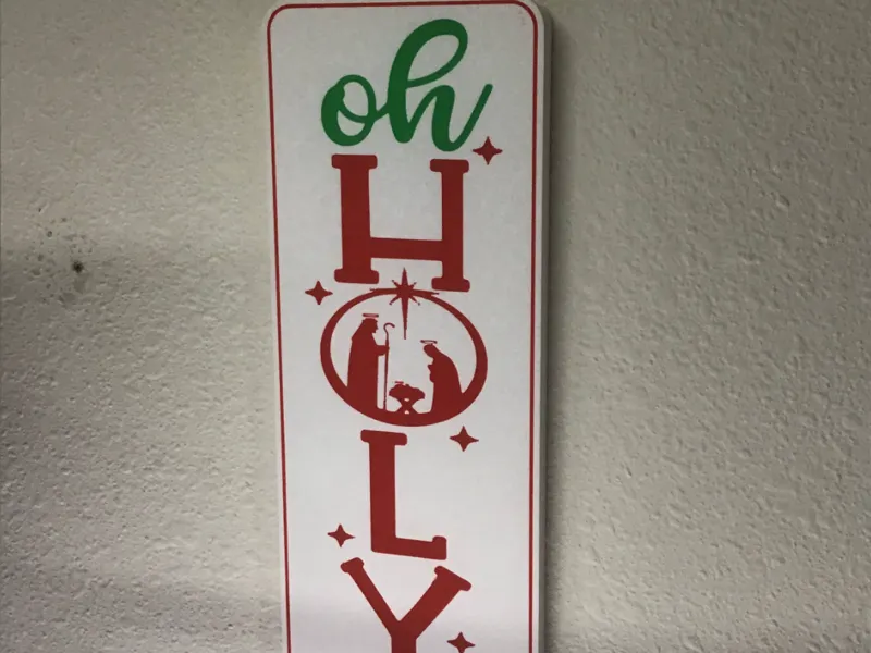 O Holy Night wall sign