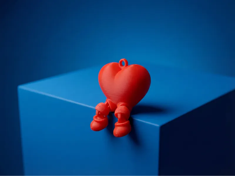 Cute Walking Heart Keychain