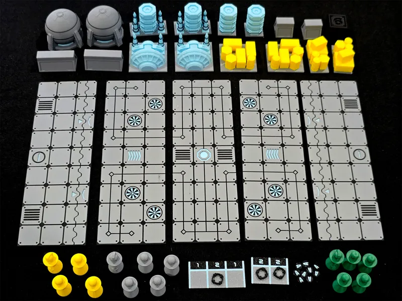 Crossfire Sector Board Game Components