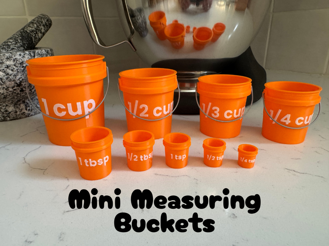 Measuring Buckets With Lids - 35 Sizes - 3D printed Measure Tools, in stock in India