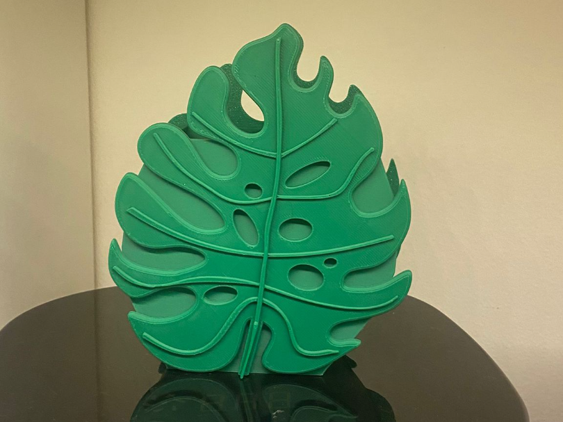 Monstera Leaf Planter – Modern 3D Printed Vase
