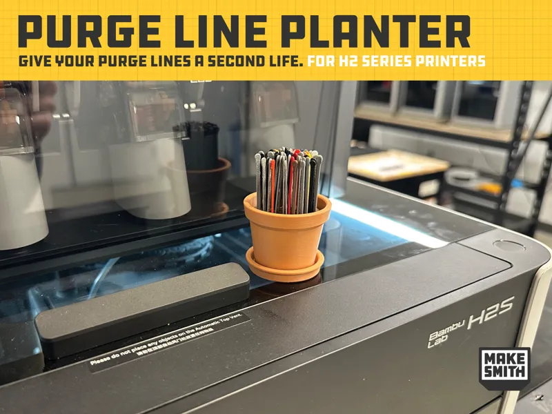 Purge Line Planter | Filament Scrap Desk Accessory