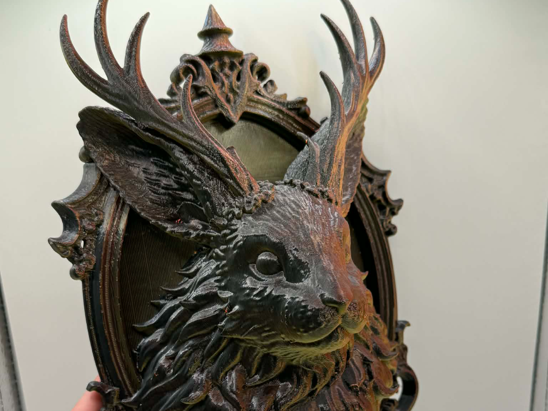 Miniatura 1 do modelo 3D Jackalope Plaque