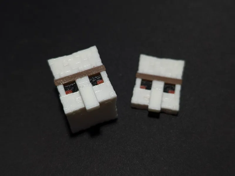 Minecraft Iron Golem Keychain and Magnet