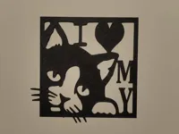 Décor mural J'aime mon chat — photo 2