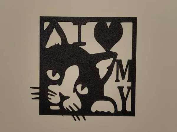 Décor mural J'aime mon chat