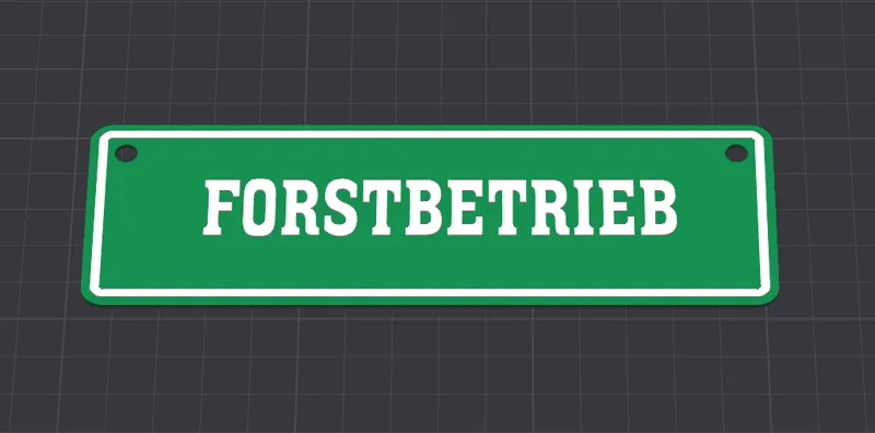 Forstbetrieb KFZ Schild 