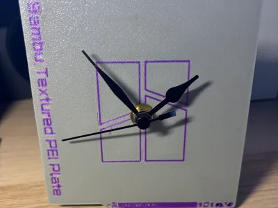 X1C printed plate clock