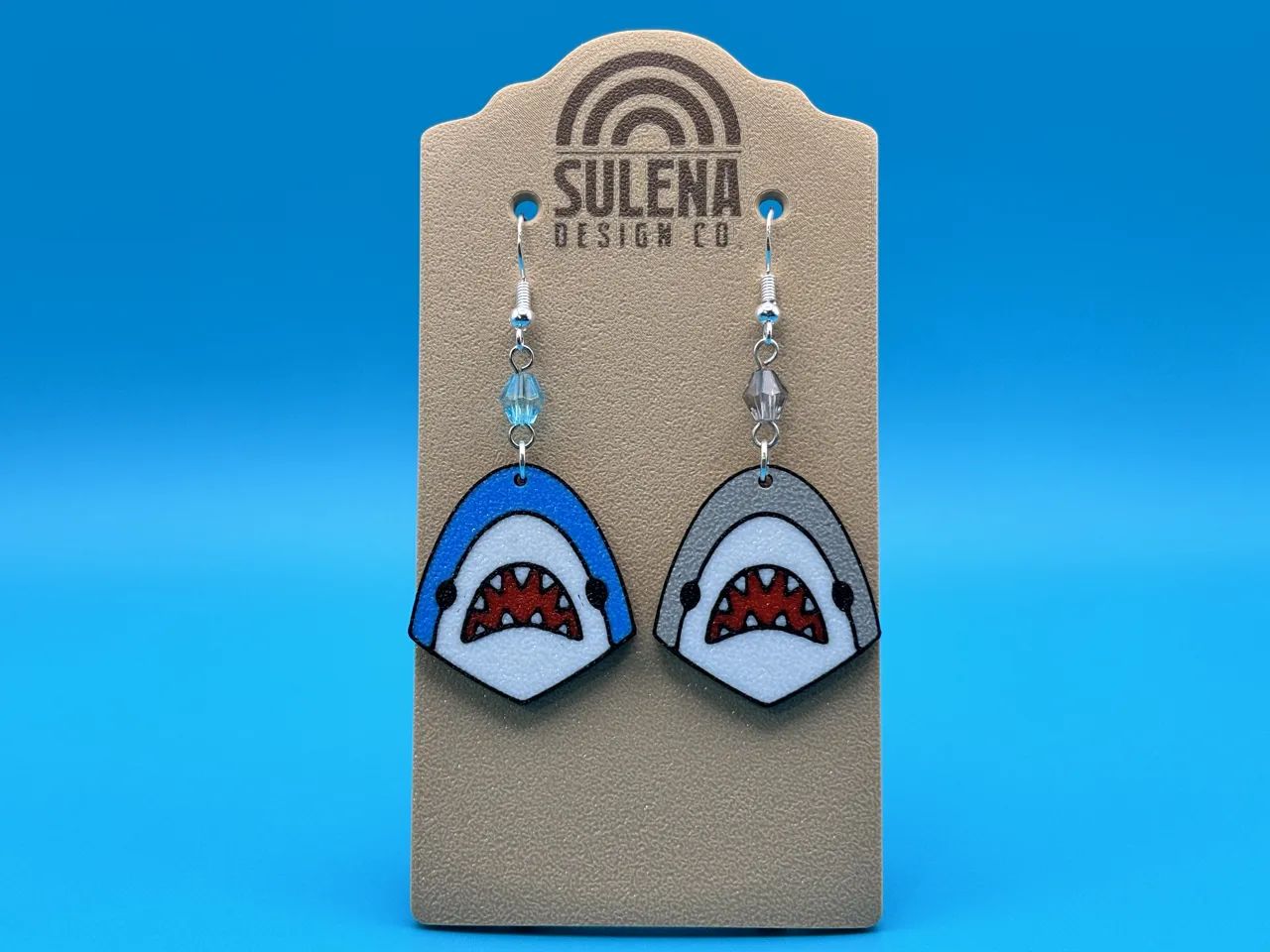 Cute Shark Earrings | Keychain view 2