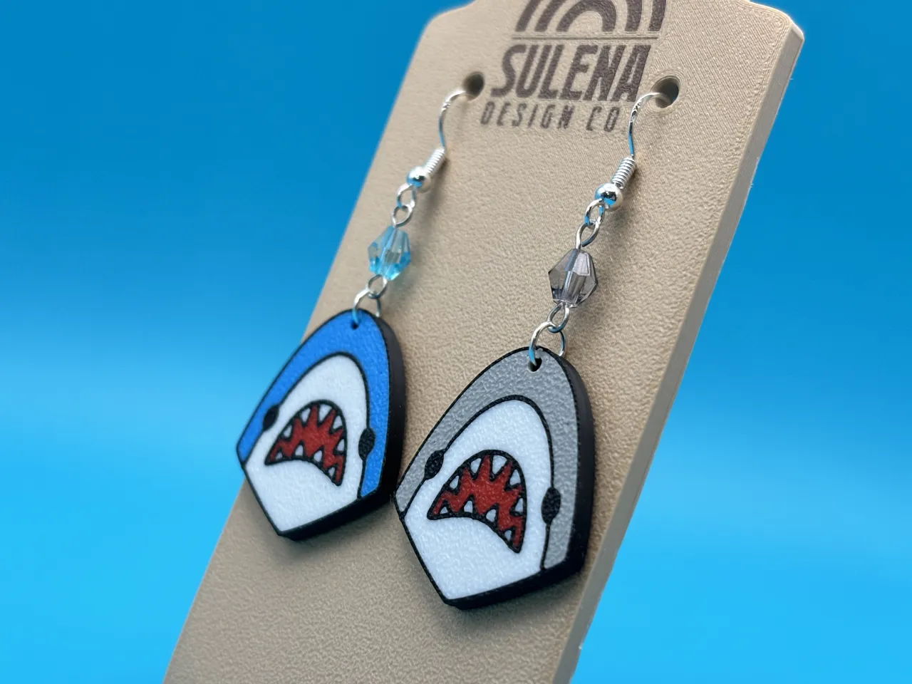 Cute Shark Earrings | Keychain view 3
