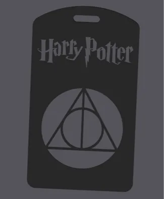 deathly hallows badge holder