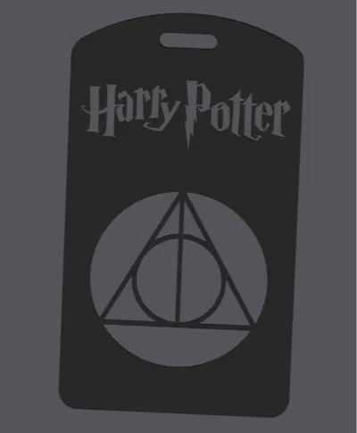 deathly hallows badge holder