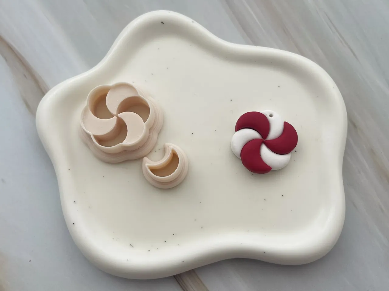 Christmas Candy Polymer Clay Earrings Cutter view 2