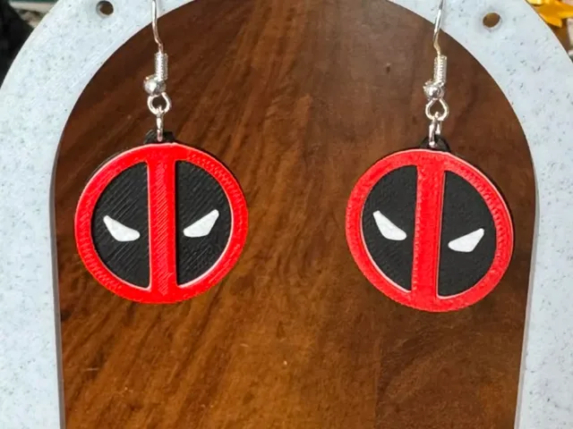 Deadpool dangle earrings