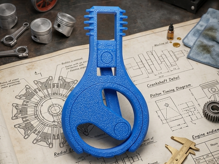 Piston Fidget / Crank Mechanism Print-in-Place 