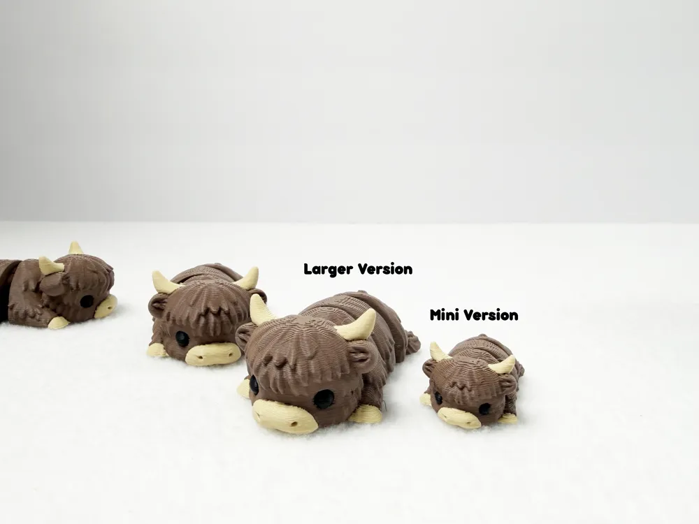 Articulated Mini Highland Cow - Free 3D Print Model - MakerWorld