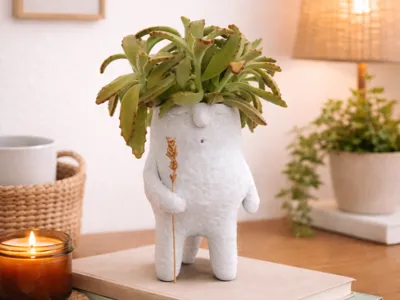cozy human silhouetted planter 