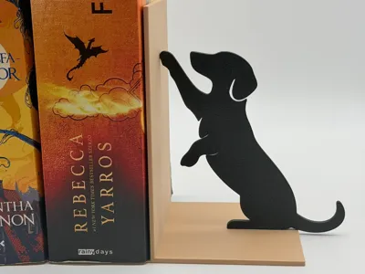Simple Dachshund Book End