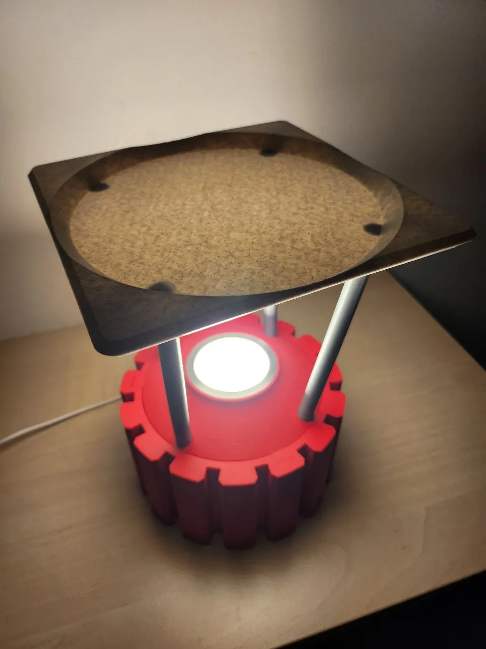 Key Machine Lamp Modern lamp with Key Tray for LED Lamp 001 Kit by ChunkyMonkey - MakerWorld