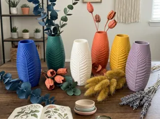 Leaf Relief Vase