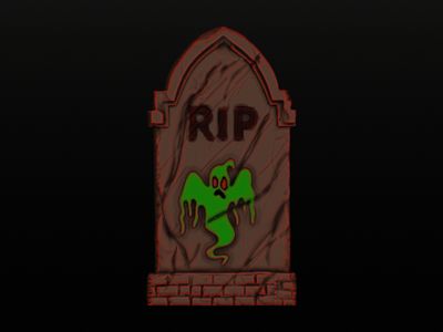 Halloween Tombstone Ghost