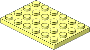 legocompatible Brick Part 3032 - plate 4x6