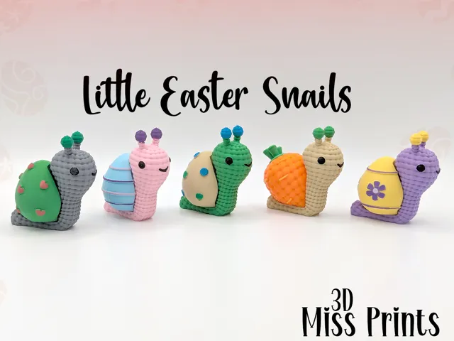 Knitted Easter Snails