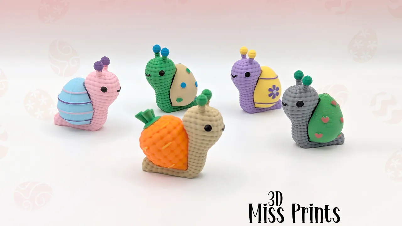 Knitted Easter Snails view 2