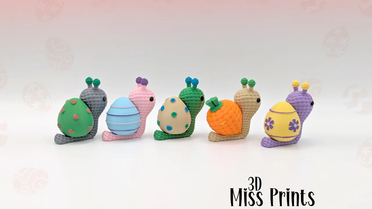 Knitted Easter Snails view 4