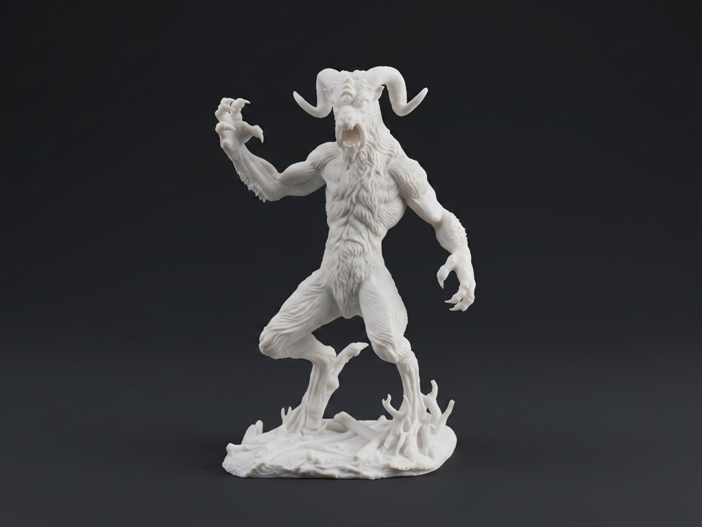 Demonic Horned Beast 3D Model
