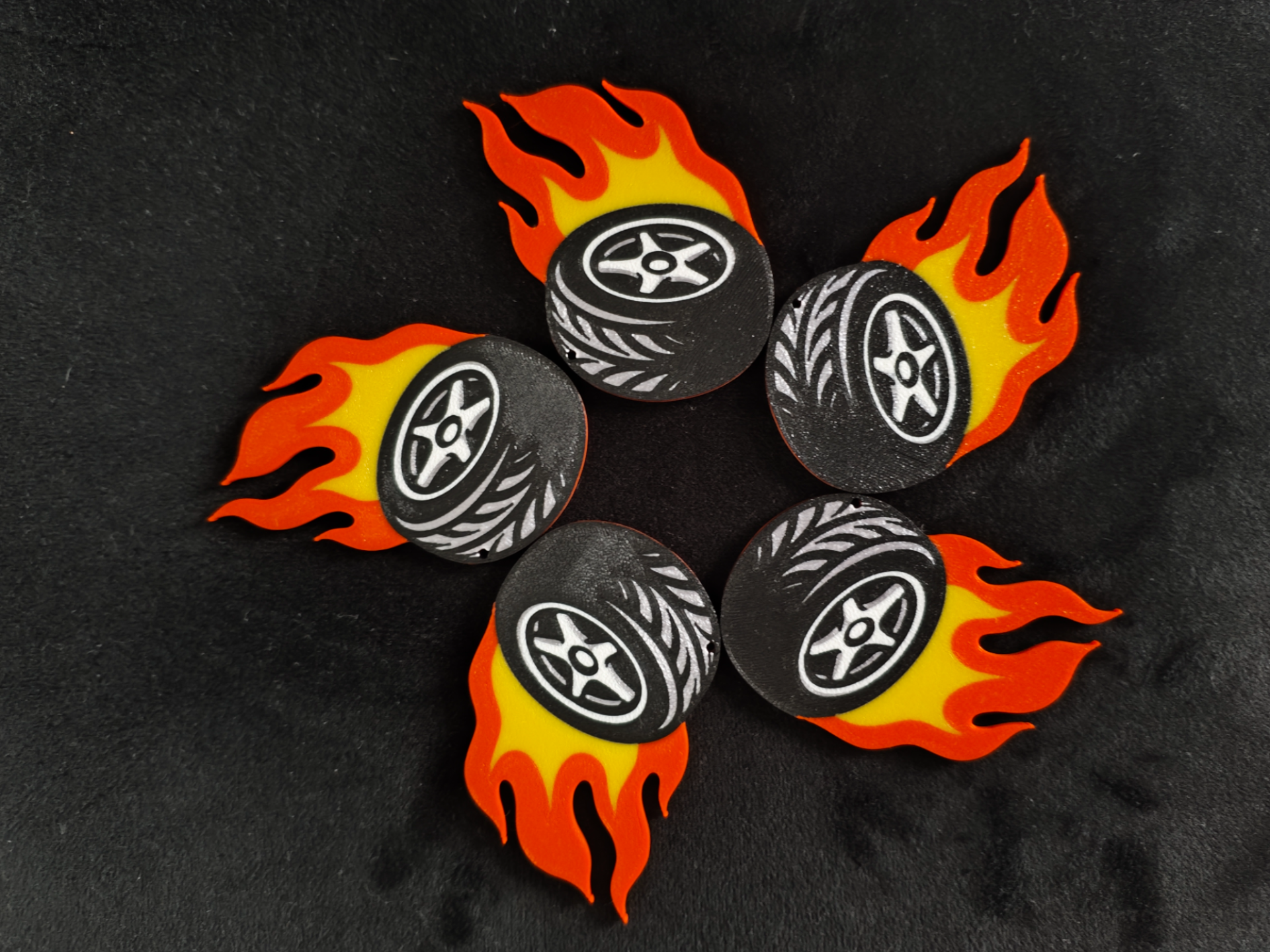 Wheel on fire - hot one