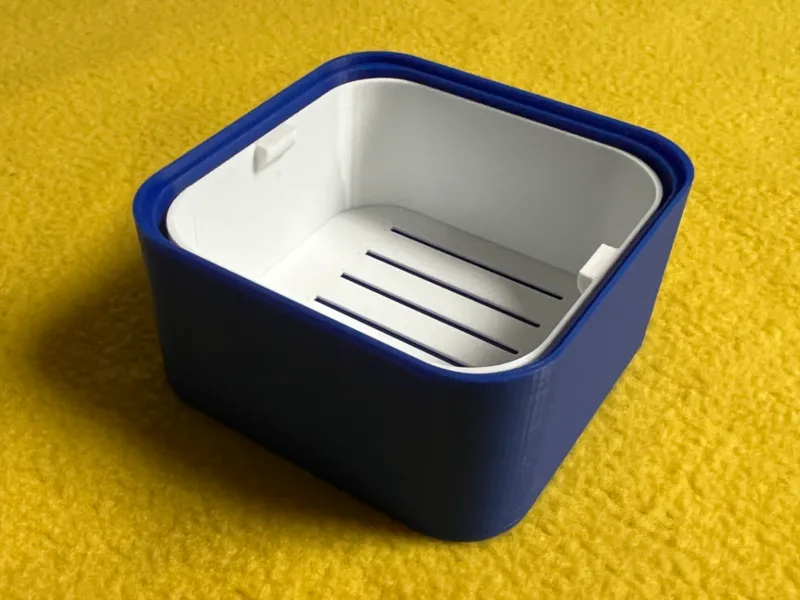 Dental retainer/braces box with lid and insert