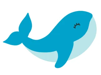 colorful whale toy