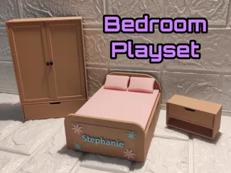 Bedroom Playset (Dolls, Toys and Dioramas)