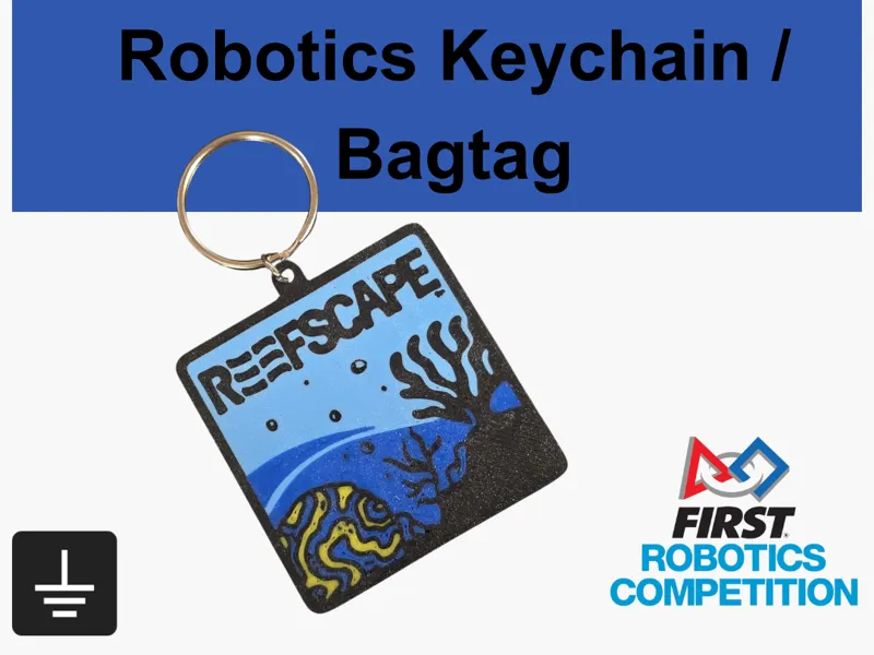 FIRST Robotics FRC - Reefscape Keychain / bag tag