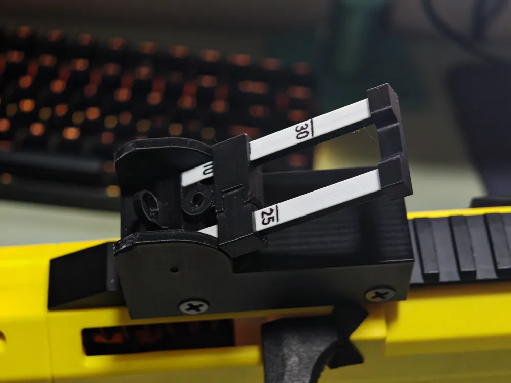 立框觇孔式机瞄（用于软弹）Aperture sight (for NERF) - 免费 3D 打印模型 - MakerWorld
