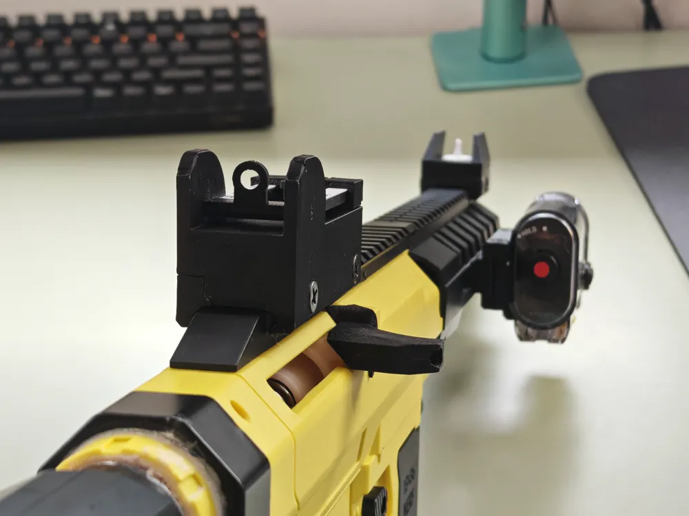 立框觇孔式机瞄（用于软弹）Aperture sight (for NERF) - 免费 3D 打印模型 - MakerWorld