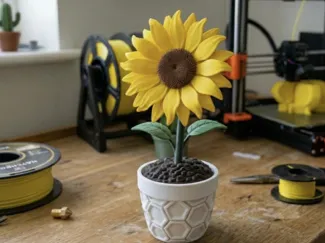 Sunflower with Modern Pot