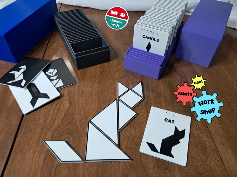 Tangram set for the blind and low vision