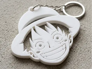 Monkey D. Luffy Minimalist Silhouette Keychain
