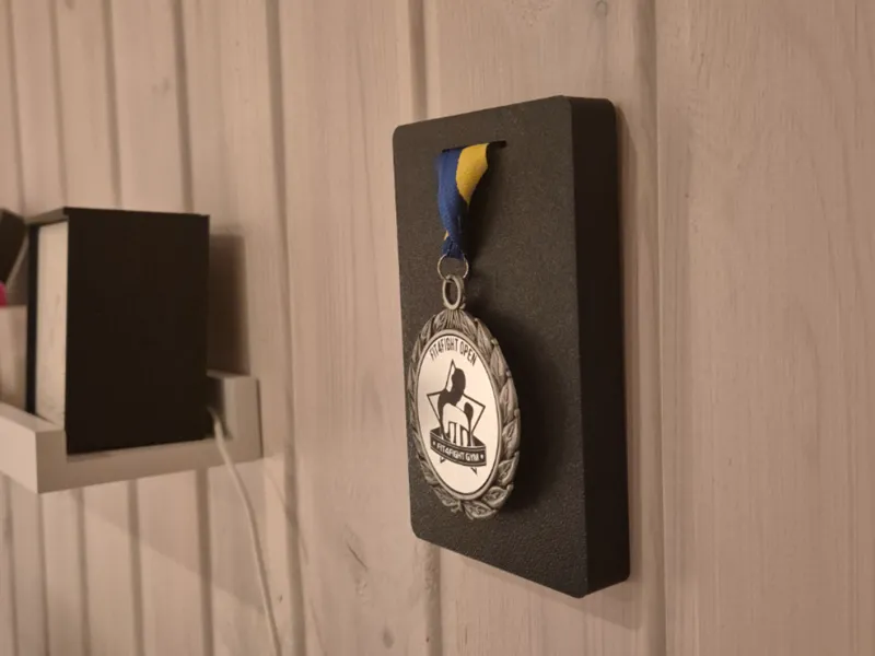 wall mounted medal display