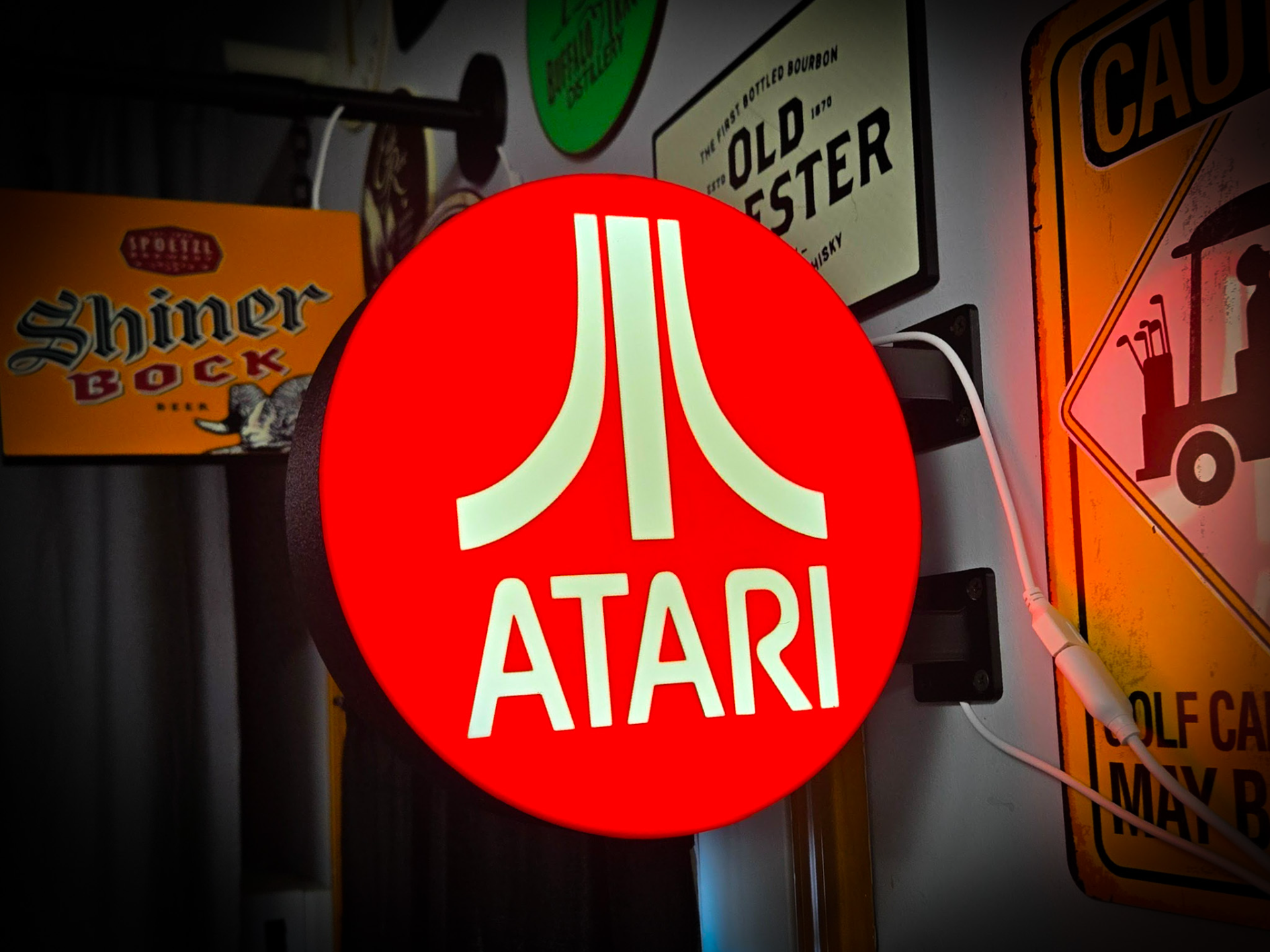 ATARI ~ 2-Sided Round Lightbox