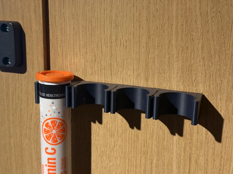 Wall-Mounted 4 Tube Vitamin Holder 