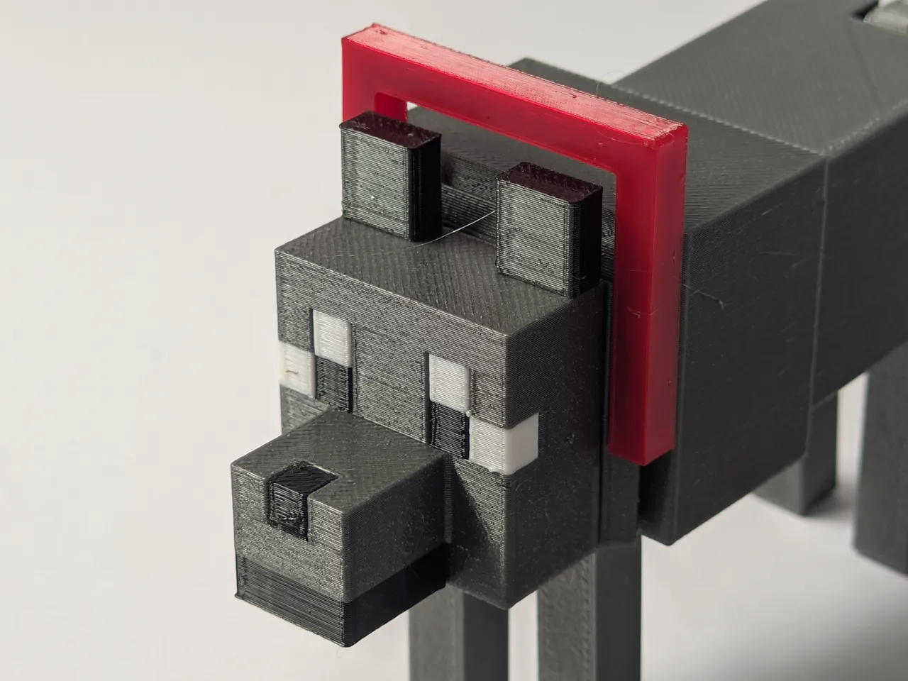Articulated Minecraft Dog/Wolf - Print-in-Place view 4