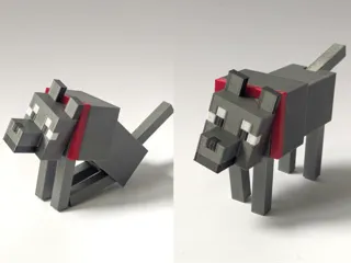 Articulated Minecraft Dog/Wolf - Print-in-Place